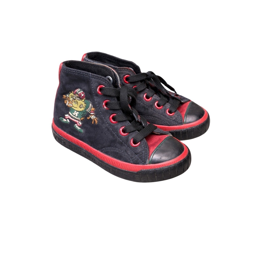 Keds Looney Tunes Taz High Top Sneakers Toddler 7 Black Red Leather Good Vintage